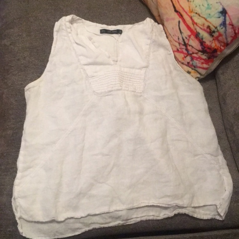 Zara linen tank